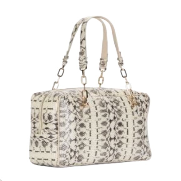 Versace Collection Chain Handle Snake Embossed Leather Shoulder Bag, NWT $700 - Picture 4 of 16